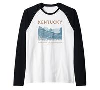 Kentucky Colline Lente e Silenzio Bourbon - Arte Vintage Maglia con Maniche Raglan