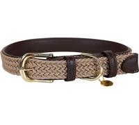 Kentucky Dogwear Plaited Nylon Dog Collar, Beige - L (62cm)