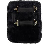 Kentucky Horsewear Chest Expander Artificial Lambskin Black - 2 Buckles - 1 pz.
