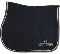 Kentucky Horsewear Saddle Pad "Leather Fishbone" - Black