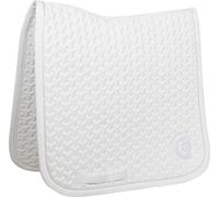 Kentucky Horsewear Saddle Pad Plaited 3D Logo Dressage - White