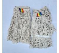 Kentucky Mop Head 2 pezzi di spago di cotone Jumbo grande filato spesso assorbente per uso commerciale quotidiano per uso industriale resistente, scopa da 450 g (solo 4 pezzi)