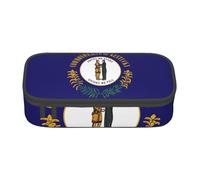 Kentucky State Flag - Astuccio grande capiente per cancelleria, con cerniera, per ragazzi, ragazze, studenti, scuola, Nero , Taglia unica, Valigia