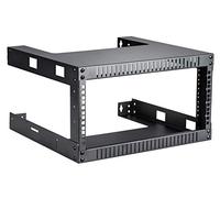 Kenuco Scaffale d'acciaio nero 17,75" dell'attrezzatura di rete della struttura aperta del supporto della parete 4U profondo - nero - profondità di U - W19" x D17.75" x H10.5" (REG-4U)
