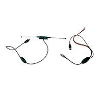 Kenvox Antenna TV Digitale Terrestre Amplificata DVB-T/T2 con Tecnologia Diversity - Frequenza 20-900MHz - Guadagno 20dB - 5V Phantom o 12V - Cavo 4m - Connettore F/Pin - per Auto e Camper