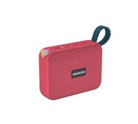 Kenwood AS-60BT-V Speaker Bluetooth Portatile 5W con TWS Stereo, IPX7 Waterproof, Radiatore Passivo, Effetto LED, Batteria Ricaricabile fino a 8,5h, design compatto e leggero, connessione 10m, Rosso