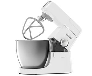 Kenwood Chef XL Impastatrice Planetaria KVL4100W, 3 Ganci e Fruste per Impastare, Montare e Miscelare, Ciotola da 6.7 L, Lavabile in Lavastoviglie, Motore da 1200W, Bianco