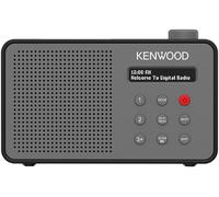 KENWOOD CR-M25DAB Radiosveglia DAB+/FM con ASA, Bluetooth 5.3, Dual Alarm, Sleep Timer, batteria Li-ion, 30 preset, jack 3,5 mm - Grigio