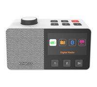 KENWOOD CR-M70DAB Radio DAB+/FM con ASA, Display IPS 4,3", Bluetooth 5.3, Dual Alarm & Sleep, USB MP3, Jack 3,5 mm, Easy Mode, Altoparlante 5W - Bianco