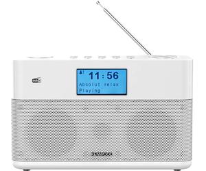 Kenwood CR-ST50DAB-W - Radio stereo compatta (DAB+, FM, Bluetooth, Line-In, presa per cuffie, sveglia, colore: bianco)