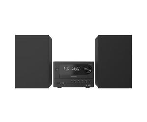 Kenwood M-450DAB - Microimpianto Hi-Fi con Bluetooth 5.4 e Radio Dab+ Nero | Microimpianto compatto da 20 W con lettore CD, USB MP3 e Bass Reflex - Suono ad alta fedeltà per la casa