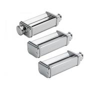 Kenwood MAX980ME Set Sfogliatrice, Tagliapasta Spaghetti e Tagliapasta per Fettuccine Accessori per Impastatrice Planetaria KCC+KVC+KVL+KMX, Acciaio Inossidabile, Argento