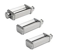 Kenwood MAX980ME Set Sfogliatrice, Tagliapasta Spaghetti e Tagliapasta per Fettuccine Accessori per Impastatrice Planetaria KCC+KVC+KVL+KMX, Acciaio Inossidabile, Argento
