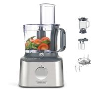 Kenwood MultiPro Compact + FDM315SS Robot da Cucina con bilancia integrata che trita, impasta, affetta, grattugia, Ciotola 1,2L, Frullatore in vetro 1.2L, 10 accessori+Express Serve, 2Vel.+Pulse, 800W