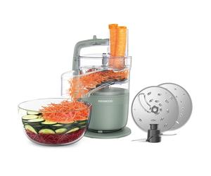 Kenwood MultiPro Compact - Robot da Cucina Multifunzione con Express Serve, Lama in Acciaio Inox, Dischi Affetta e Grattugia, Funzione Pulse, Verde Eucalipto (FDP23.140GR)