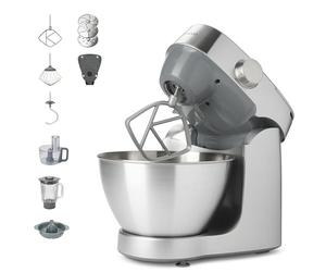 Kenwood Prospero+ KHC29A.O0SI Robot da Cucina, Ciotola in Acciaio Inox da 4,3 L, Incluso Set Accessori 10 Pezzi con 3 Ganci e Fruste, Frullatore Vetro, Food Processor 3 Dischi, Spremiagrumi e Bilancia