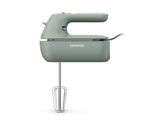 Kenwood QuickMix Go Sbattitore Elettrico Portatile con Custodia Integrata, Fruste e Ganci per impastare in Acciaio Inox, 5 Velocità, 30% realizzato con Plastica Riciclata, 350W, Verde (HMP40.000GR)