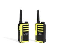 KENWOOD, Ricetrasmittenti UBZ-LJ9SET, Walkie-Talkie Senza Licenza, Fino a 18 Ore di Carica, Raggio 6 km, 32 Canali con Chiamata Selettiva, 20 Toni Disponibili, Ricarica Rapida, Giallo e Nero