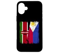 Kenya Filippine mezza bandiera keniota filippina bandiera Custodia per iPhone 16 Plus