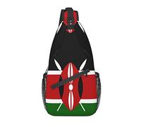 Kenya Flag Crossbody Sling Backpack Sling Bag Travel Hiking Chest Bag Daypack
