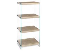KENYA Line Libreria Vetro e Rovere (40 x 100 h cm) Mobile KIT