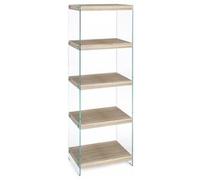 KENYA Line Libreria Vetro e Rovere (40 x 130 h cm) Mobile KIT