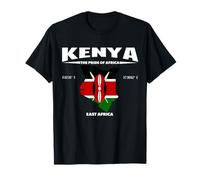Kenya Map Design con coordinate e soprannome Maglietta