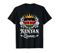 Kenyan Queen Kenya Flag Proud Kenyan Woman Maglietta