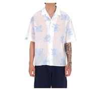Kenzo - Camicia a maniche corte in cotone "cartoon hawaiaan" - - Shirts - Uomo - Bianco - L