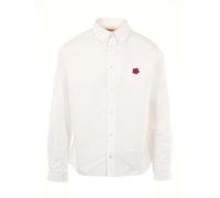 Kenzo - Camicia Casual con Ricamo Fiore Boke - - Shirts - Uomo - Bianco - L
