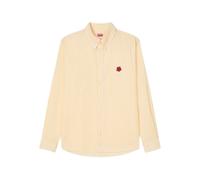Kenzo - Camicia casual ricamata con fiore Boke in cotone seersucker - - Shirts - Uomo - Giallo - XL