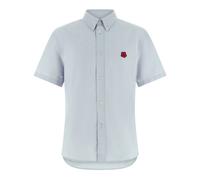 Kenzo - Camicia con Ricamo Fiore Boke - - Shirts - Uomo - Blu - S