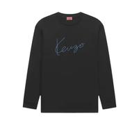 Kenzo - T-shirt a maniche lunghe con ricamo Signature - - Sweatshirts & Hoodies - Uomo - Nero - S