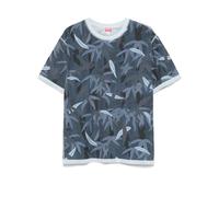 Kenzo - T-shirt Blu con Stampa Logo Collo a Giro - - Tops - Uomo - Blu - M