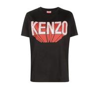 Kenzo - T-Shirt Girocollo con Logo Stampato - - Tops - Donna - Nero - S