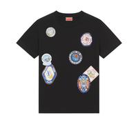 Kenzo - World Patch-Detail T-Shirt - - Tops - Donna - Nero - L