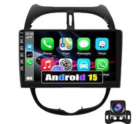 Keoaiob per PE-ugeot 206 2000-2016/Ci-troen C2 Autoradio CarPlay Navigatore Auto Android Stereo GPS Radio Telecamera di Retromarcia Display 9" IPS Touchscreen Headunit Media Player(Size:2G+32G)