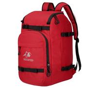 KEOFID Borsa per scarponi da sci per uomini e donne, zaino da viaggio da sci e snowboard da 50 l, borsa impermeabile per occhiali, guanti, snowboard, casco da sci e accessori (rosso)
