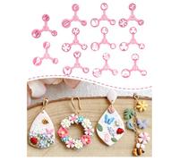 Keoker Formine a forma di fiore in argilla polimerica, 10 forme, 3 misure (micro. mini, piccole), decorazione per realizzare orecchini a molla