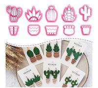 KEOKER Formine per argilla polimerica, per gioielli in argilla polimerica, per la creazione di orecchini e gioielli, 10 forme in vaso di argilla per piante in vaso, taglierine per argilla