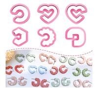 Keoker Taglierine per argilla polimerica per gioielli in argilla polimerica, per orecchini e gioielli, 5 forme in vaso per piante in vaso, formine per argilla