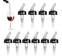 KEORHEZ 10 beccucci per liquori, versatore per bottiglie, 4 cl, erogatore dosatore da 2 cl, dosatore per bar, dosatore per vino per bottiglie di vino, casa bar