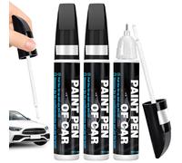 KEORHEZ 3 Pezzi Bianco Penna Ritocco Carrozzeria, Ritocco Vernice Due in Uno, con Testina A Pennello E Punta A Penna, Adatti per Ripara Graffi Carrozzeria Auto (12 ML * 3)