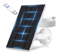 KEPEAK Pannello solare per fotocamera ad anello, piccolo caricatore a pannello solare da 5 V con USB di tipo C o Mirco, solo per batteria Cam Stick Up Cam Pro, Spotlight Cam Plus, Spotlight Cam Pro