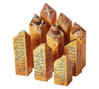 Kepgapo 9PZ Statue del Pilastro della Natività del Set di Statuette da Collezione nel Legno Artigianale nel Resina per La Decorazione Domestica Tavolo Ricordo della Chiesa