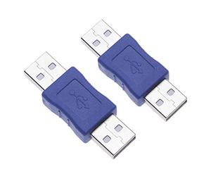 Keple 2 Pezzi Adattatore de maschio/maschio Quick Speed USB 2.0 USB A-A Connettore Maschio Convertitore di Estensione Corto per Computer, Computer Portatili, Stampanti, Dischi Rigidi (2 Pack)