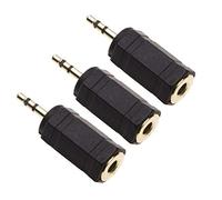 Keple Adattatore da 3,5 mm a 2,5 mm, 3,5 mm Femmina a 2,5 mm Maschio Adattatore jack stereo per cuffie, connettore cavo audio AUX per (adattatori da 3)
