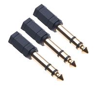 Keple Adattatore Jack Cuffie 6.35mm maschio a 3.5mm femmina, Audio Connettore AUX Stereo Cavo Converter para Chitarra, Pianoforte, TV, Microfono, Headphones, Senheisser, AKG, Beats (3 Pezzi)