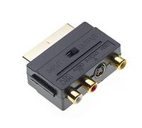 Keple Adattatore SCART, Confezione da 2 - convertitore adattatore audio 1x SCART, 3x RCA