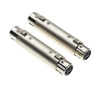 Keple Adattatore XLR da femmina a femmina, accoppiatore di cambio di genere del connettore a 3 pin Adattatore di linea microfonica, Confezione da 2